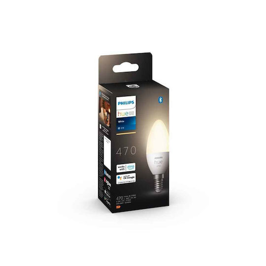 Philips Smart Λάμπα LED 5.5W για Ντουί E14 Θερμό Λευκό 470lm Dimmable