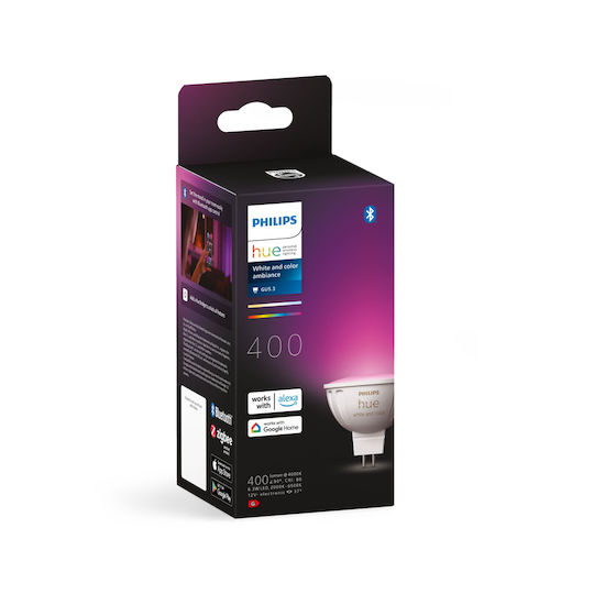 Philips Smart Lampe LED 6.3W für Fassung GU5.3 und Form MR16 RGBW 400lm Dimmbar 929003575301