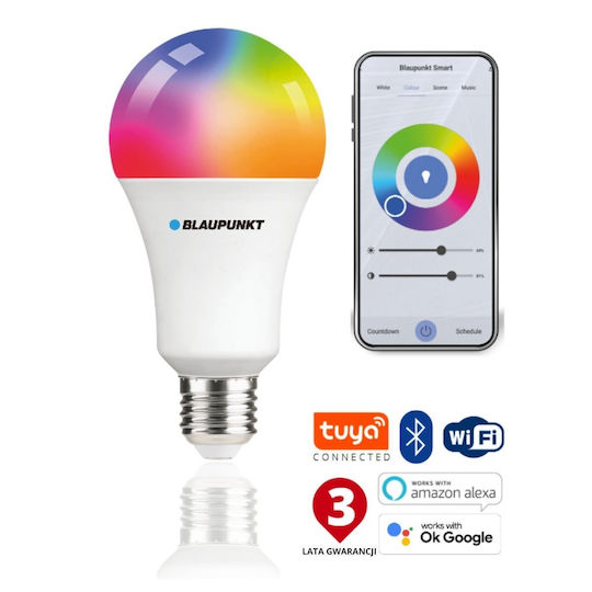 Blaupunkt Smart Lampe LED 9W für Fassung E27 RGB 806lm