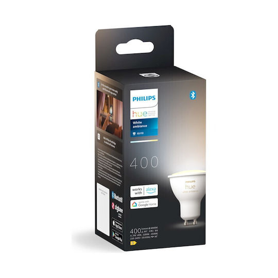 Philips Smart Λάμπα LED 4.2W για Ντουί GU10 Ρυθμιζόμενο Λευκό 400lm