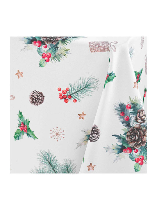 Weihnachtlich Fleckenfrei Tischtuch Weiß L150xB240cm.