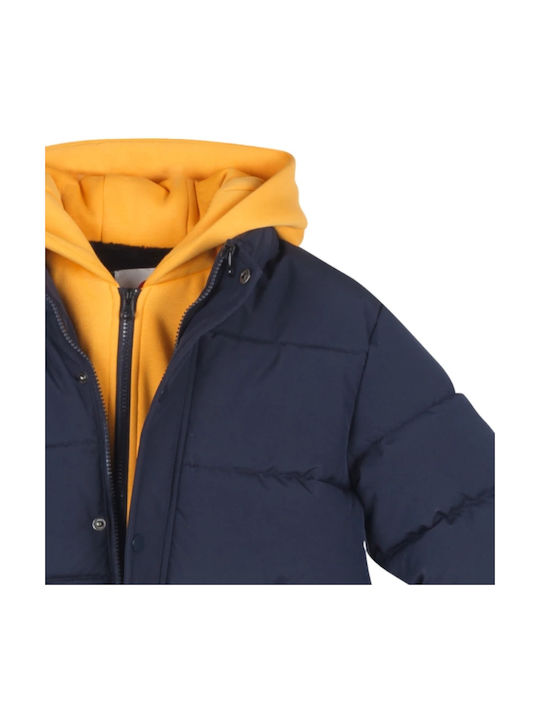 Joyce Kids Quilted Jacket with Hood Blue Styler