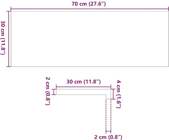 Vidaxl Treppenmatten 4 Stk. Hellbraun 70x30x2 cm Eichenholz Braun