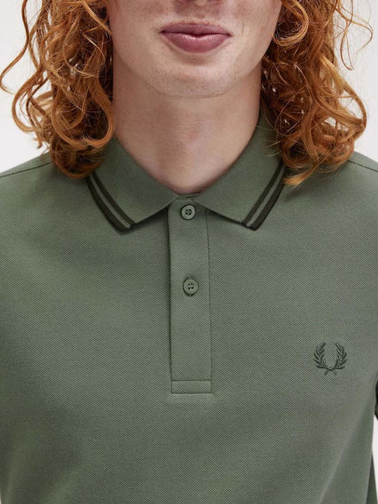 Fred Perry Twin Tipped Polo Blouse Green