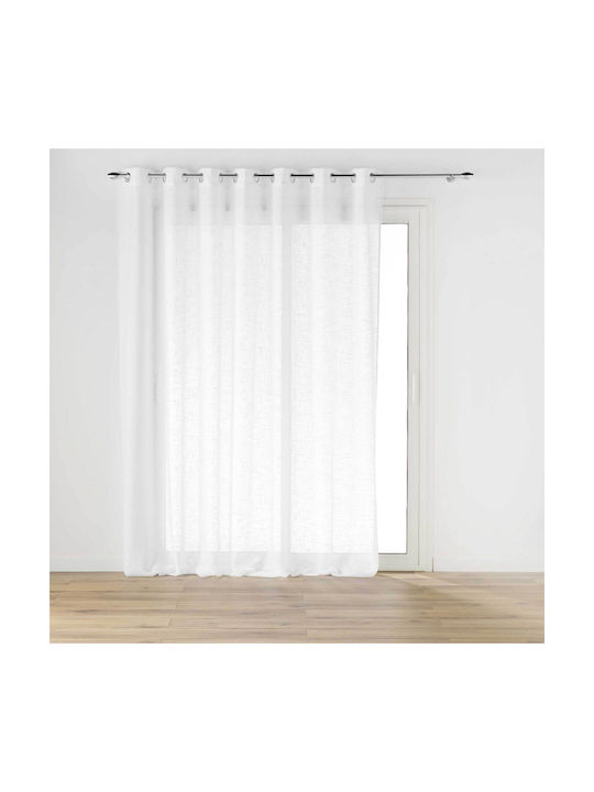 Douceur d'Intérieur Curtain with Grommet L-c Haltona White 240x400cm