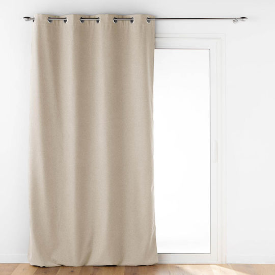 L-c Jupiter with Grommets Beige 140x260cm