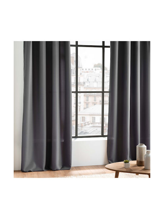 Curtain with Tab Top L-c Essentiel Gray 1607266 140x260cm