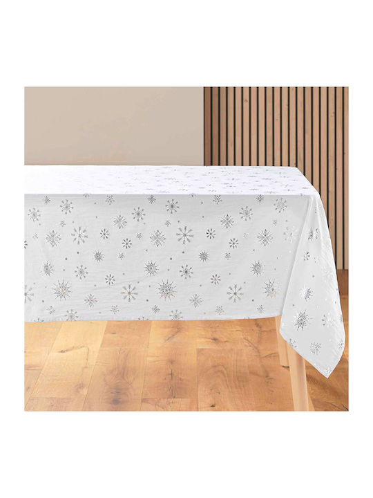 Tablecloth Stain Resistant L-c Astrelia White/silver 140x240cm