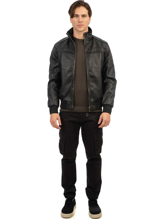 Faux Leather Jacket Black