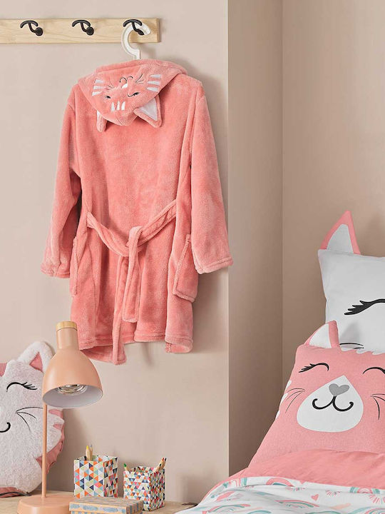 Douceur d'Intérieur Kids Decorative Pillow L-c Chatchat Pink 40x40cm
