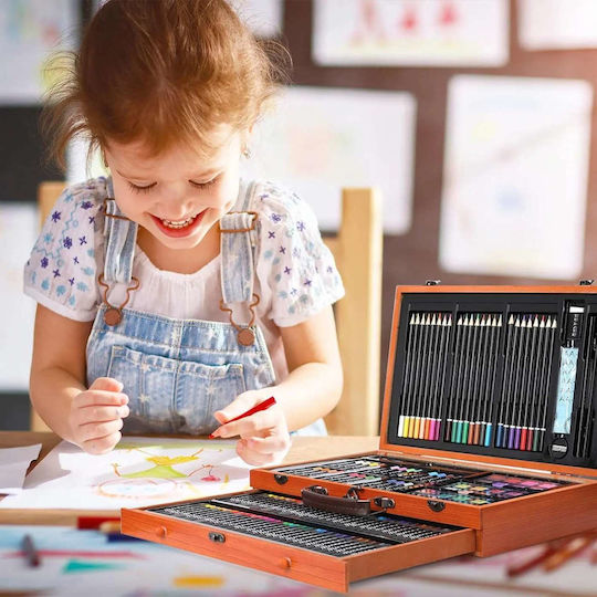 Olympus Painting Set in Case Wooden 143pcs