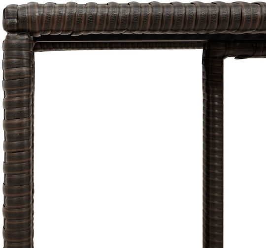 Tisch Rattan Stabil Brown 112x27x55cm