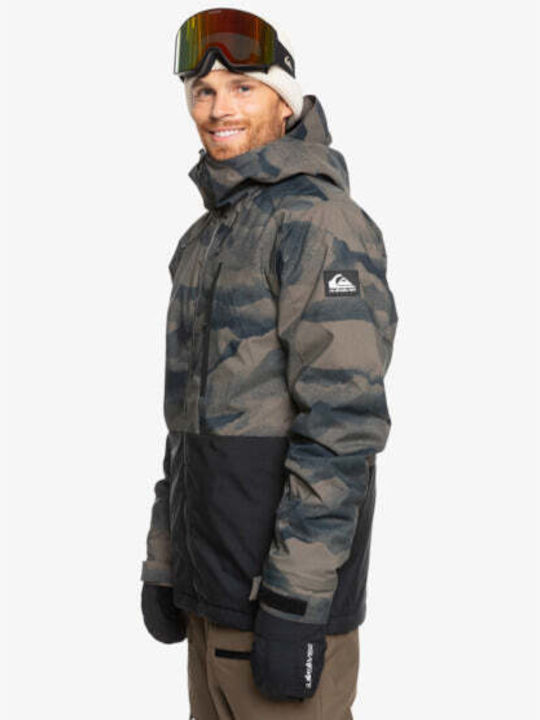 Quiksilver Mission EQYTJ03478-CQP1 Ανδρικό Μπουφάν για Σκι & Snowboard Χακί