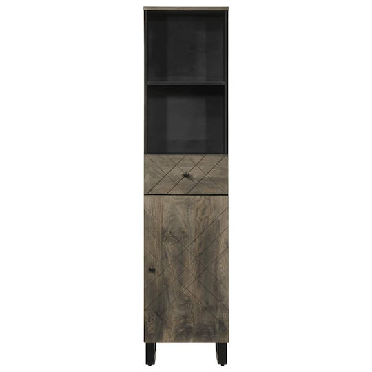 vidaXL Badezimmersäule Wandhängeschrank H38xB33xH160cm Schwarz