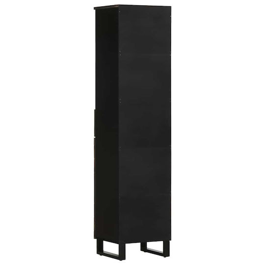vidaXL Badezimmersäule Wandhängeschrank H38xB33xH160cm Schwarz