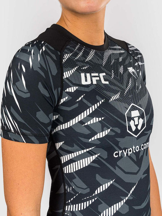 Venum Authentic Fight Night Short Sleeve Shirt VNMUFC-00314-001 for Jiu-Jitsu / MMA Black