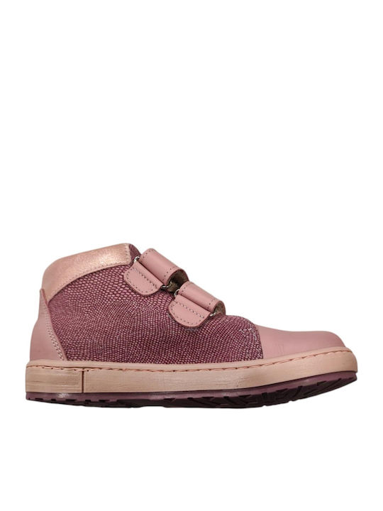 Shoes Ανατομικά Δερμάτινα Παιδικά Μποτάκια Ροζ