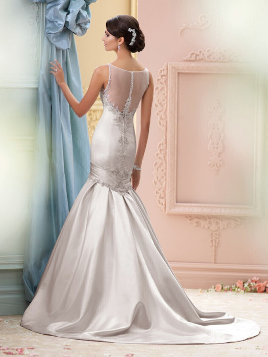 Mermaid Maxi Wedding Dress Satin Ivory