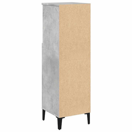 vidaXL Στήλη Μπάνιου Τοίχου Μ30xΒ30xΥ100cm Γκρι