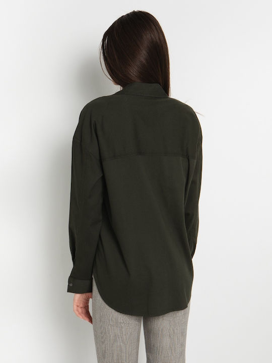 Femeie Kaki Overshirt