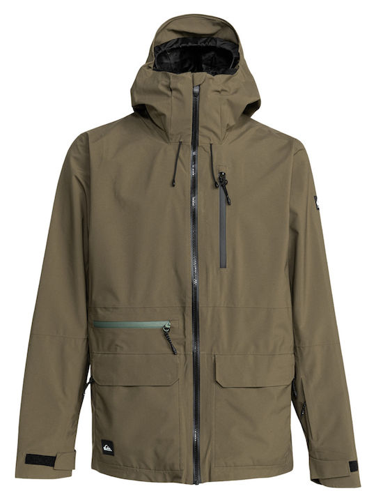 Quiksilver EQYTJ03449-CQP0 Masculin Jachetă pentru Schi & Snowboard Kaki