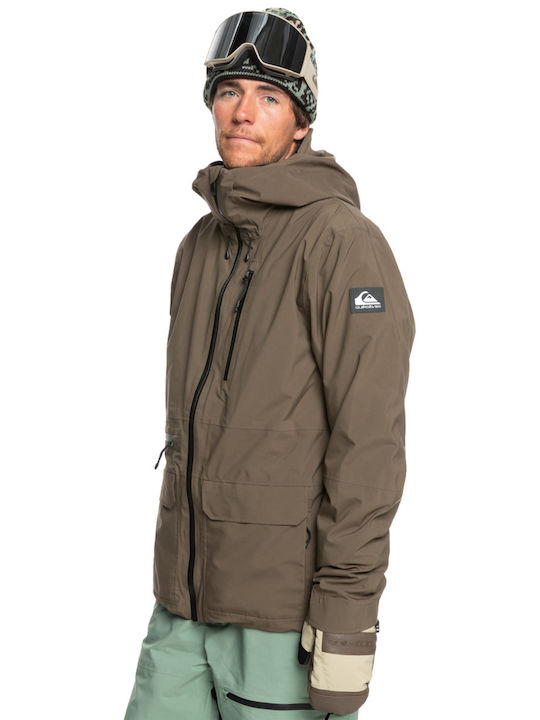 Quiksilver EQYTJ03449-CQP0 Masculin Jachetă pentru Schi & Snowboard Kaki