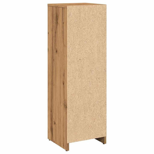 vidaXL Wall Hung Cabinet Bathroom Column Cabinet L30xD30xH95cm Oak
