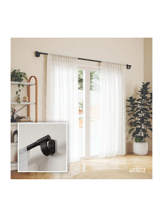 Umbra Extendable Metallic Curtain Pole Bellwood Single Φ38mm 107-305cm Metallic