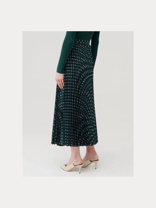 Marella Pleated Skirt Dark Green