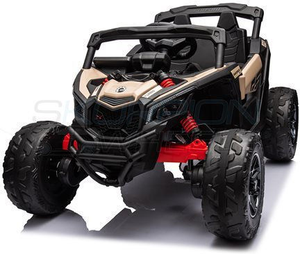 Can-Am Maverick Buggy Две Места с Дистанционно Управление Лицензиран 24 Волта Бежов