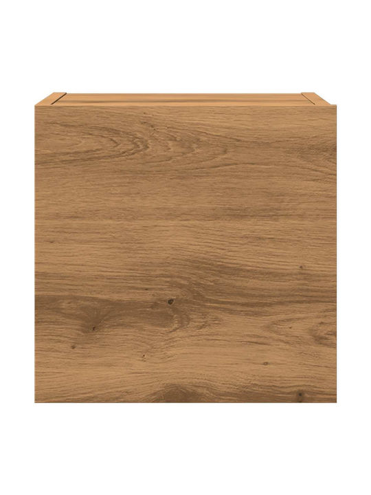 Wall Living Room Cabinet made of Particle Board Oak 30.5x30x30cm