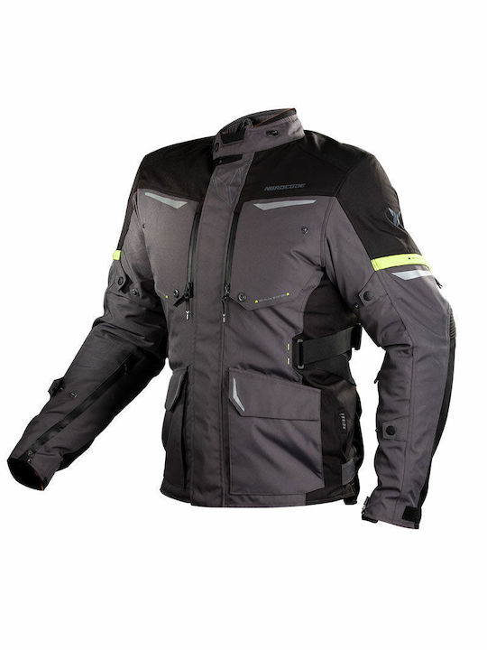 Nordcode Senegal Oversize Men's Motorcycle Jacket Cordura 4 Seasons Waterproof Dark Grey