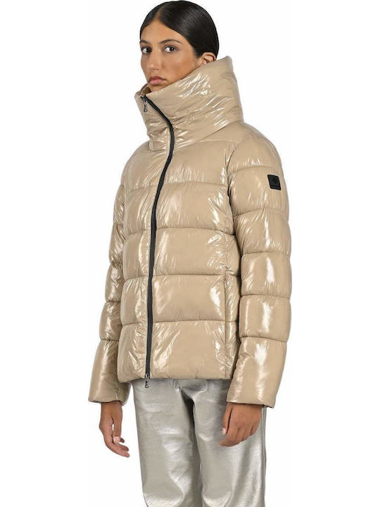 Scurtă Jachetă de femei Puffer Bej