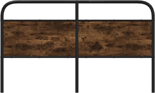 vidaXL Metal Bed Headboard Smoky Oak 166x100cm