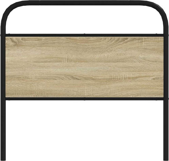 vidaXL Metal Bed Headboard Sonoma Oak 95x100cm