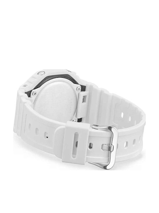 Casio G-shock Men's Watch 45mm Chronograph Battery with White Rubber Strap