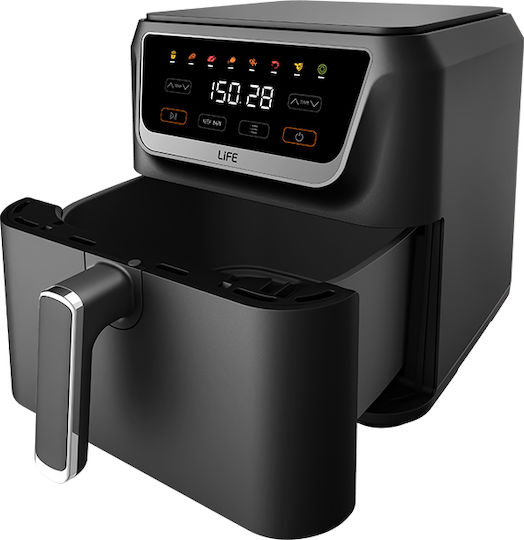 Life GR8 Air Fryer 8lt Μαύρο