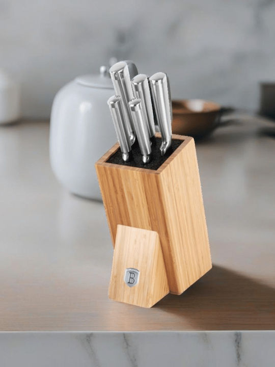 Berlinger Haus Knife Set with Block from Stainless Steel 20cm 6pcs