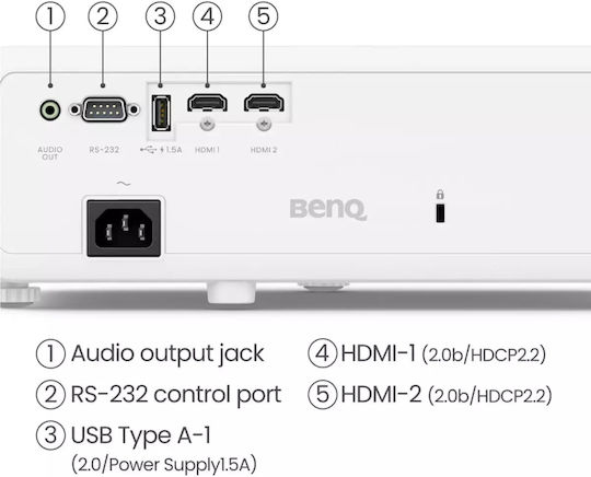 BenQ TK710 Projector DLP Full HD Laser με Ενσωματωμένα Ηχεία 9H.JSJ77.17E