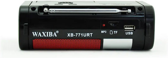 Waxiba XB-771 Φορητό Ραδιόφωνο Επαναφορτιζόμενο με USB Μαύρο