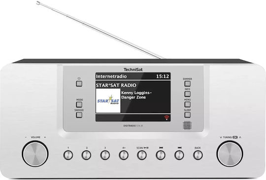 Technisat DigitRadio 574 IR Επιτραπέζιο Ραδιόφωνο Ρεύματος DAB+ με Bluetooth και USB Ασημί