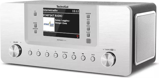 Technisat DigitRadio 574 IR Επιτραπέζιο Ραδιόφωνο Ρεύματος DAB+ με Bluetooth και USB Ασημί