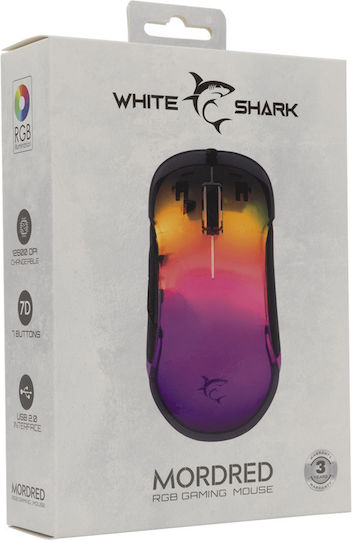 White Shark GM-5017 RGB Gaming Ποντίκι 12800 DPI Μαύρο