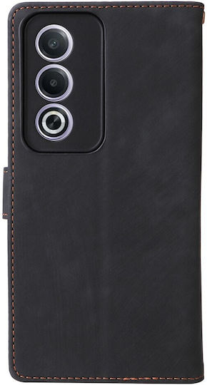 Brush Magnetic Wallet Black (Oppo A80 5G)