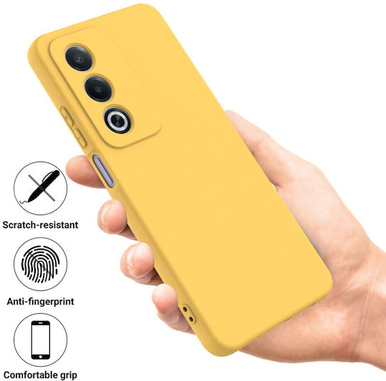 Solid Color Back Cover Σιλικόνης Κίτρινο (Oppo A80 5G)