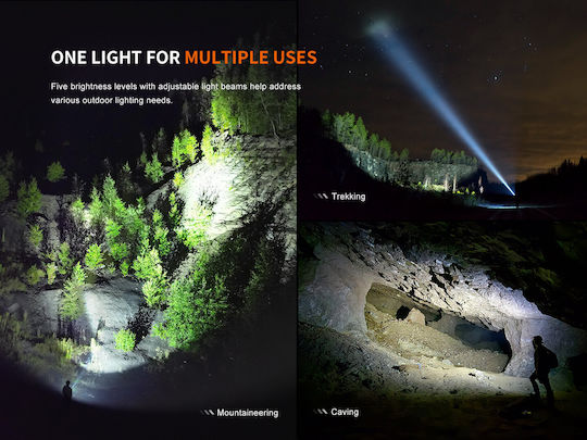 Fenix Επαναφορτιζόμενος Φακός Κεφαλής LED IP68 με Μέγιστη Φωτεινότητα 2800lm