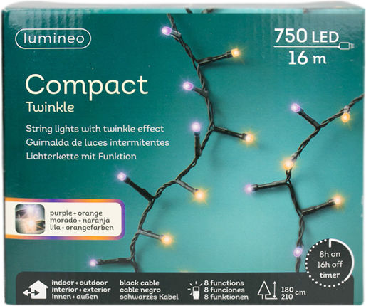 750 Λαμπάκια LED 19μ. Πολύχρωμα σε Σειρά