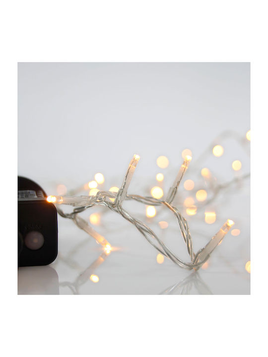 100 Λαμπάκια LED 5μ. Θερμό Λευκό σε Σειρά
