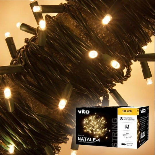 240 Lichter LED 10m. Warmes Weiß in Zeichenfolge 1Stück 240 Lichter LED 10m. Warmes Weiß in Zeichenfolge 1Stück