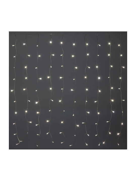 144 Lichterketten LED 1.2m. x 120cm Weiße Typ Vorhang 1Stück
